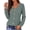 Grey Green, variant on Tops for Women V Neck Long Sleeve Blouses Eyelet Casual Fall Shirts Trendy