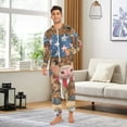 thumbnail image 4 of Cow Cowboy American Flag Adult Onesie Pajamas Slim Fit Christmas One Piece Suit Pjs for Women and Men Hooded Zipper, 4 of 7