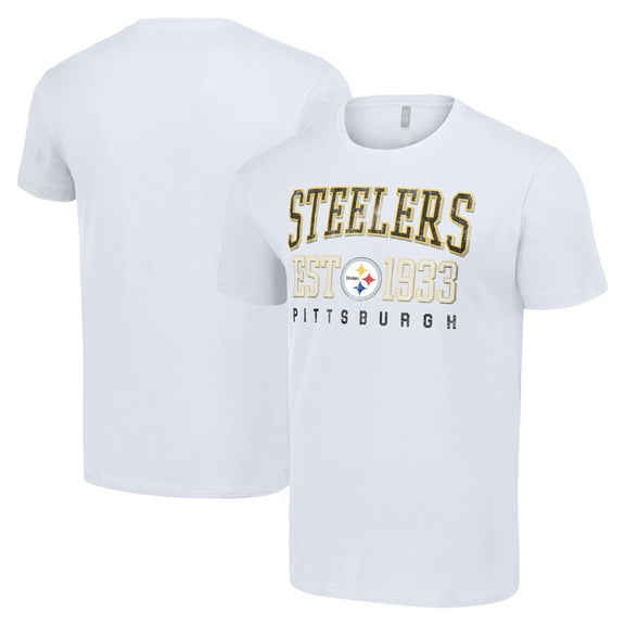 Men's Starter White Pittsburgh Steelers Throwback Logo T-Shirt