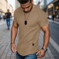 thumbnail image 2 of Men's Muscle T Shirt Pleated Raglan Sleeve Bodybuilding Gym Tee Short Sleeve Fashion Workout Shirts Shirt Mens Workout Shirts Heavy T Shirt Men Tees T Shirts Men Graphic Stretchy Shirts, 2 of 5