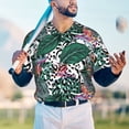 thumbnail image 5 of Vsdgher Tropical Leaves Mens T-Shirts Baseball Vintage Fashionable Lightweight Casual Crew Neck Slim Fit with Long Sleeves-3X-Large, 5 of 7