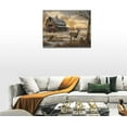 thumbnail image 4 of Farmhouse Wall Art Farm Deer Pictures Wall Decor Rustic Old Barn Canvas Prints Country Landscape Painting Framed Modern Home Artwork Decoration for Bedroom Kitchen Living Room, 4 of 6