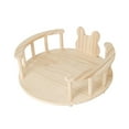 thumbnail image 2 of TISHITA Wooden Rabbit Bed Small Animals Sleeping Habitat for Guinea Pigs Chinchillas round, 2 of 8