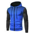 Caqnni Men's Casual Zip Up Hoodies Lightweight FullZipper Long Sleeve