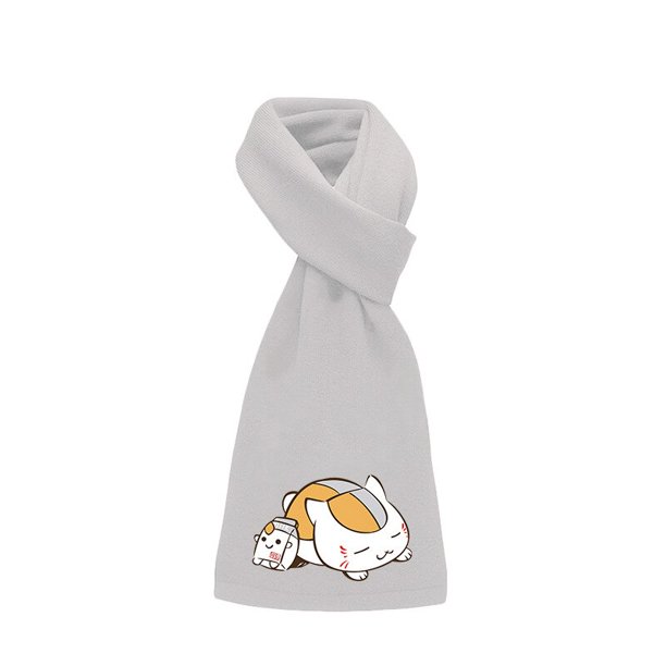 Natsume Yuujinchou-chal cálido Unisex, bufanda suave con estampado de gato, libro de amigos, Anime japonés, Invierno Fivean unisex