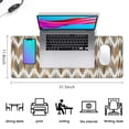 thumbnail image 5 of Long Mouse Pads for Desk,Colorful Geometric Chevron Pattern Desk Mats on Top Of Desks, Desk Mouse Pad Extra Large with 3mm Non-Slip Base and Stitched Edge for Gaming,Office,Work,Home 31.5"x11.8", 5 of 6