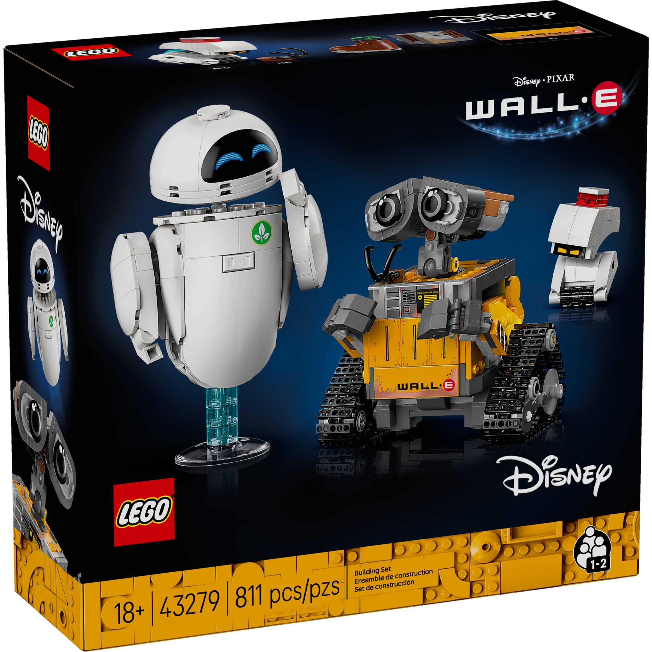LEGO Disney y Pixar Wall-E y EVE Set de Construcción para Adultos, Mayores de 18 - Decoración para Oficina en Casa, Estante o Habitación para Fans de Disney - Regalo para Cumpleaños - 43279 2
