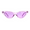 Purple, variant on Womens Gothic Cat Eye Pop Color Funk Vintage Sunglasses Pink