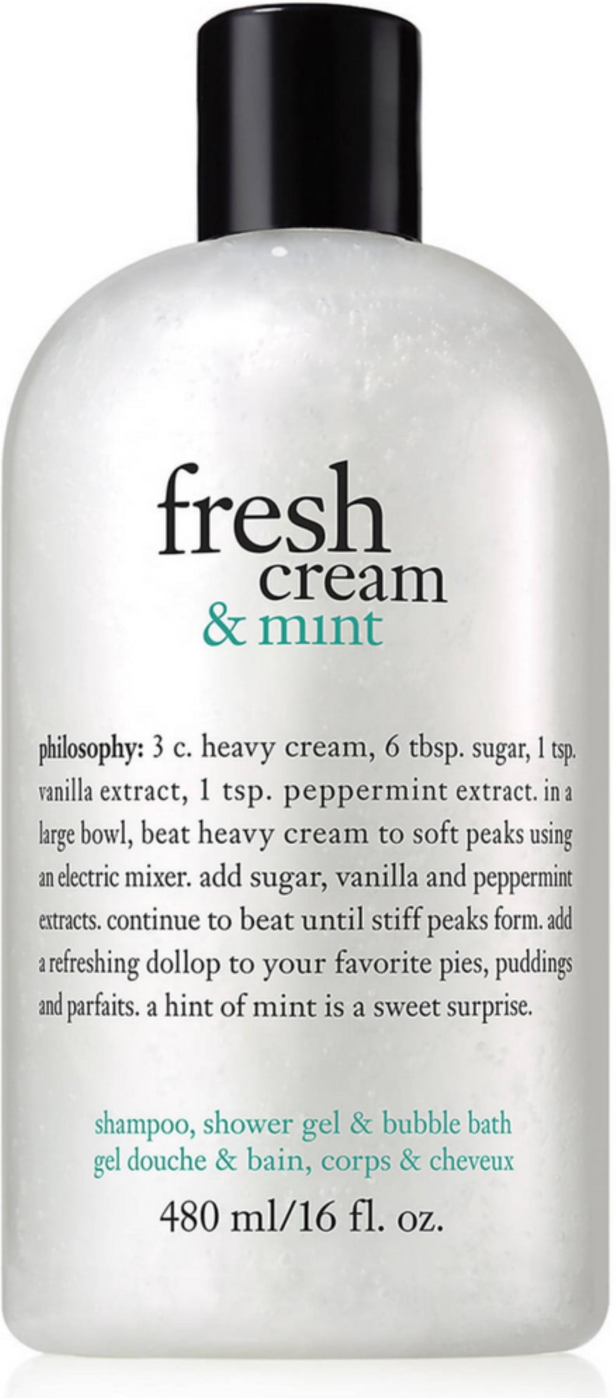2 Pack Philosophy Fresh Cream & Mint Shampoo Shower Gel & Bubble Bath