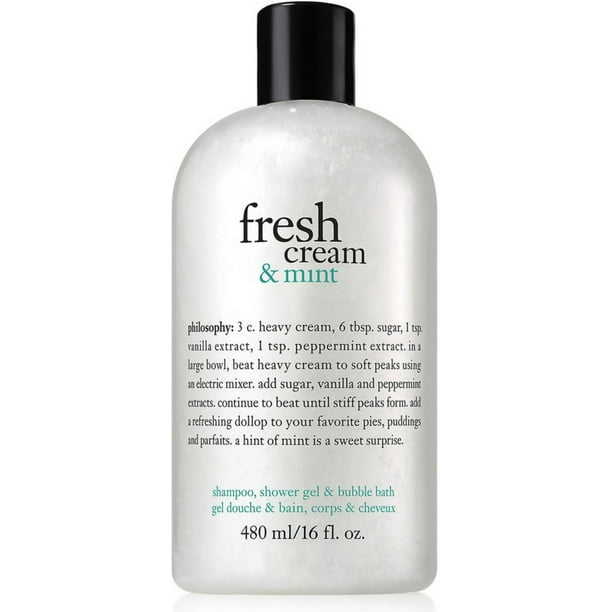 Philosophy 2 Pack Philosophy Fresh Cream & Mint Shampoo Shower Gel & Bubble Bath For Women