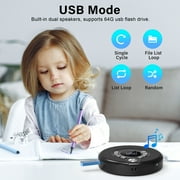 Greadio Portable CD Player, Walkman CD Player for Car, Rechargeable CD Player with USB Playback, A-B Repeat CD Player for Kids