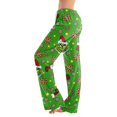 thumbnail image 2 of Women Christmas Print Lounge Pants Drawstring Soft Sleepwear Holiday Pajama Bottoms Comfy Homewear Trousers for Holiday Mornings, 2 of 6