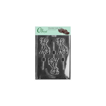 

cybrtrayd life of the party a094 dalmation lolly chocolate candy mold in sealed protective poly bag imprinted with copyrighted cybrtrayd molding instructions