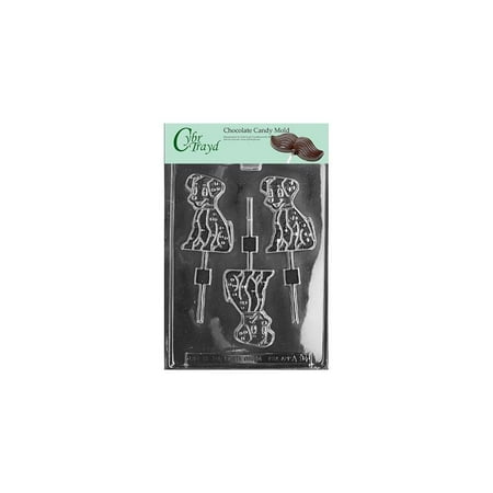Dalmation Chocolate Mold cybrtrayd life of the party a094 dalmation lolly chocolate candy mold in sealed protective poly bag imprinted with copyrighted cybrtrayd molding instructions ()