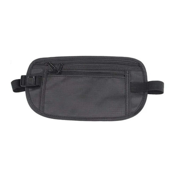 Amzcrzy Rangement et Organisation Sac de Taille Sport Sac de Taille Réglable avec Poches Zippées, Sac de Taille pour Course en Plein Air Sac de Voyage Multifonctionnel Mince Invisible Rangement Maison