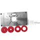 thumbnail image 5 of 1 juego de placa de inserción de de enrutador de precisión, multifuncional, de recorte, tablero abatible, aleación de aluminio DIY, rojo Sunnimix Plantillas de enrutador, 5 of 8