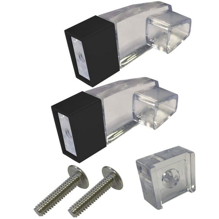 

Gordon Glass® Clear Acrylic Towel Bar Brackets with Matte Black Sleeve and Clear Acrylic Finger Pull - Kit