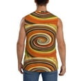 thumbnail image 4 of Gaeub Colorful Swirl Men's Sleeveless Muscle Shirts Workout Tank Tops, Odor Protection and Comfortable - X-Large, 4 of 8
