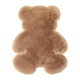 thumbnail image 2 of Funda de sofá de felpa sintética suave con forma de oso Caqui 60x80cm, 2 of 9