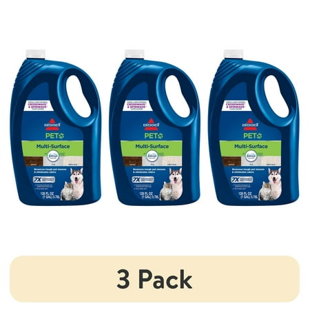 (3 pack) BISSELL PET Multi-Surface Formula with Febreze Freshness, 128 Ounces