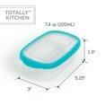 thumbnail image 4 of Totally Kitchen Rectangle Food Containers, Teal, 20 Pcs, 4 of 10