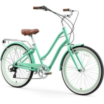 sixthreezero Every Journey Steel Women's 7-Speed Hybrid Bicycle with Rear Rack, 26 In. Wheels, Mint Green