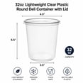 thumbnail image 2 of Vezee 32oz Lightweight Plastic Deli Containers with Lids Disposable, Leakproof, BPA-Free Cups 50CT, 2 of 7