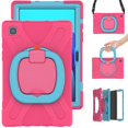 thumbnail image 5 of Funda colorida para Samsung Tab A7 de 10,4 pulgadas T500 con correa para el hombro, soporte de anillo ajustable grande y protección contra golpes., 5 of 5