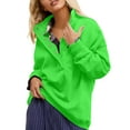 thumbnail image 4 of Green Hoodies for Women Sweatshirt for Women Oversized Casual Long Sleeve Button Neck Pullover Tops Fashion Outfits Clothes Women Fall Clothes, 4 of 4