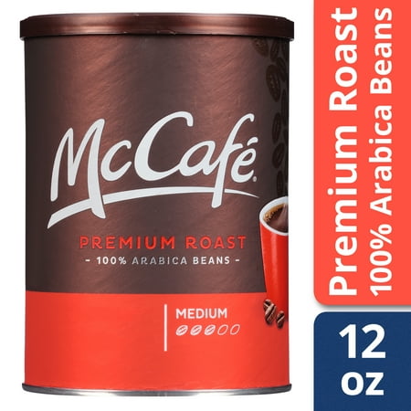 McCafe Premium Roast Medium Ground Coffee, Caffeinated, 12 oz Can