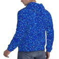 thumbnail image 6 of Kdxio Blue Circles Mosaic Print Mens Casual Hooded Collar Drawstring Hoodies Pullover Sweatshirts Casual Long Sleeve Shirts-Medium, 6 of 7