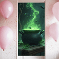 thumbnail image 2 of Green Smoke Halloween Cauldron Banner Spooky Spider Potion for Halloween Party Haunted House Decoration, 2 of 7
