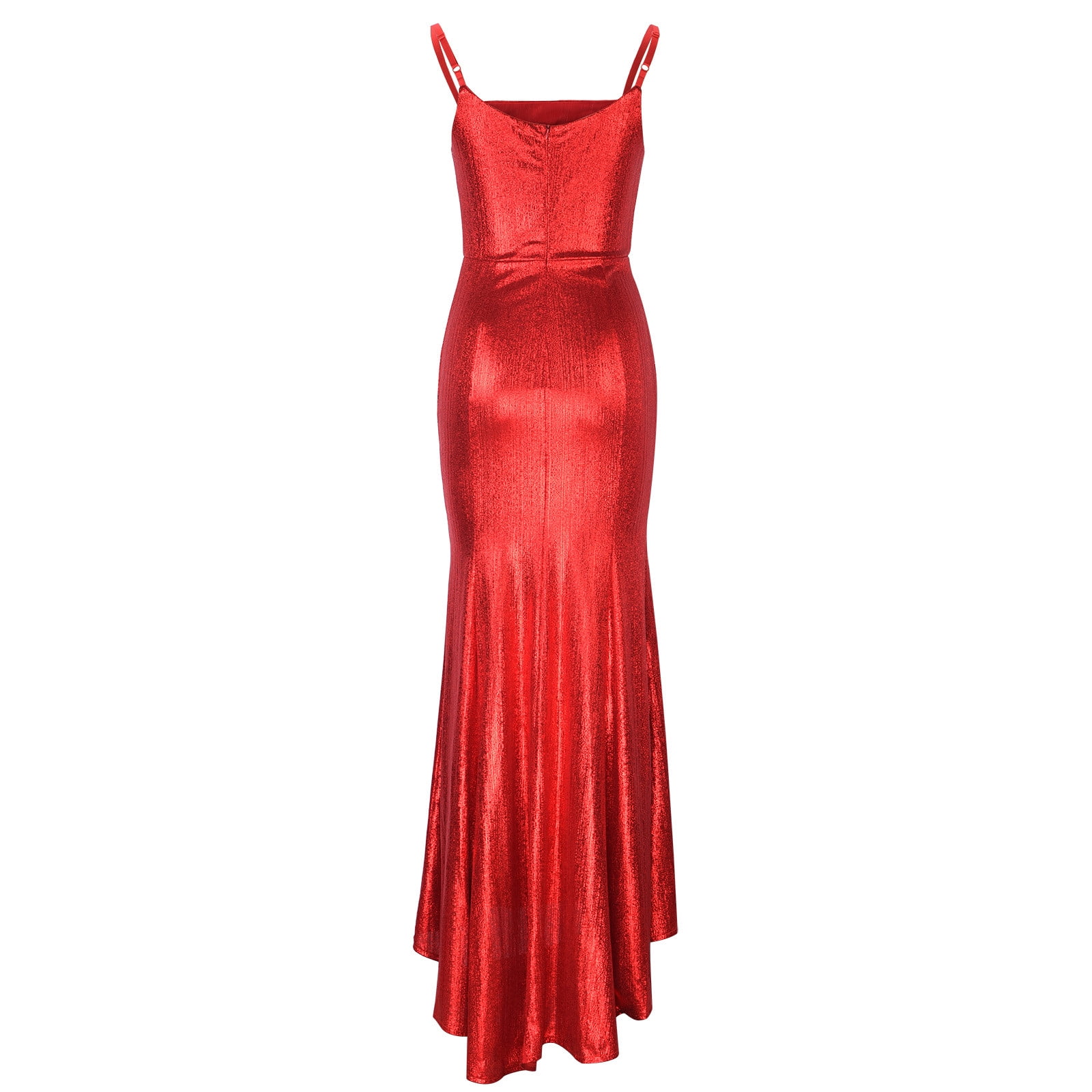 Formal Dresses for Women Sleeveless Adjustable Spaghetti Strap Glitter Sequin Cocktail Dress Slim Maxi Evening Gown - image 5