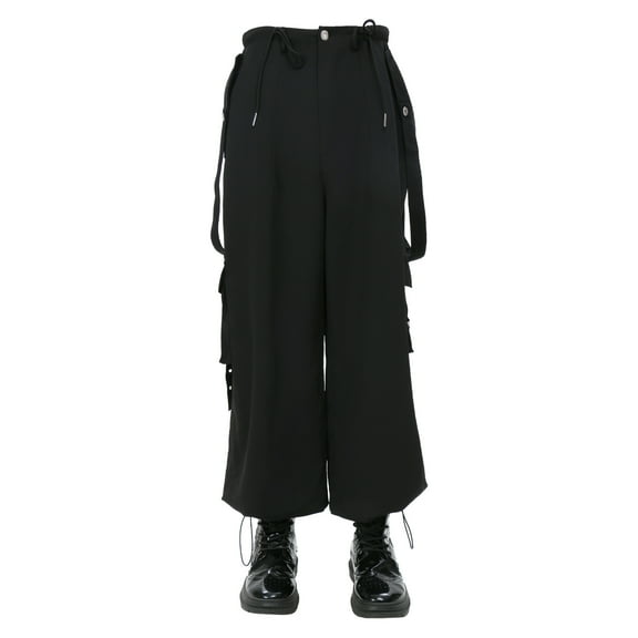 Micotaku Cargo Pants for Women Y2K Workout Sweatpants Women Casual Loose Fit Trousers, Black, S