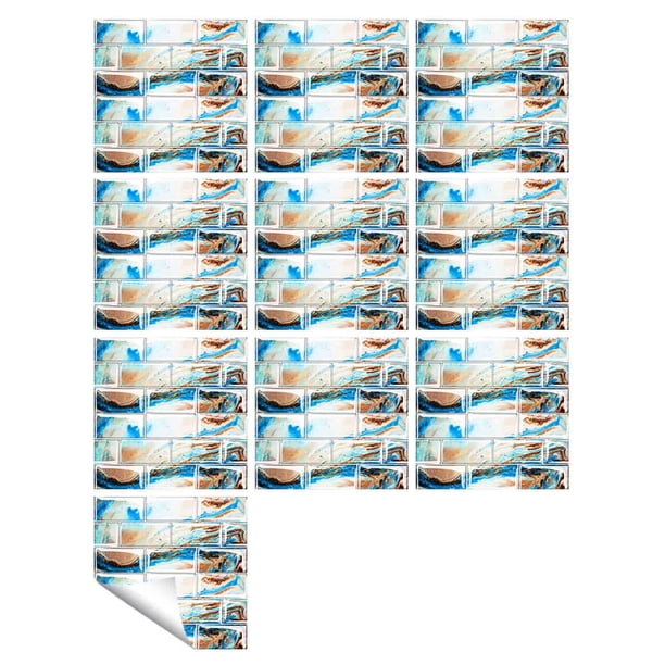 LADIGASU 1Set 10Pc Autoadhesivo Azulejo Cocina Baño Pared Adhesivo Decoración Rebajas Flash Deals 1 Juego 10 Pegatinas