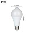 thumbnail image 1 of Bombillas Led E27 con Sensor de movimiento, lámpara de 9W, 12W, 15W, Sensor PIR, luz nocturna de encendido/apagado automático para el hogar, iluminación de estacionamiento, AC85-265V, 1 of 4