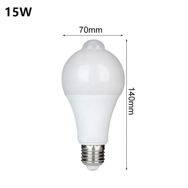 Bombillas Led E27 con Sensor de movimiento, lámpara de 9W, 12W, 15W, Sensor PIR, luz nocturna de encendido/apagado automático para el hogar, iluminación de estacionamiento, AC85-265V