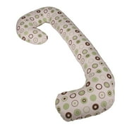 Organic Smart Snoogle Chic Replacement Cover - Green/Brown Dots