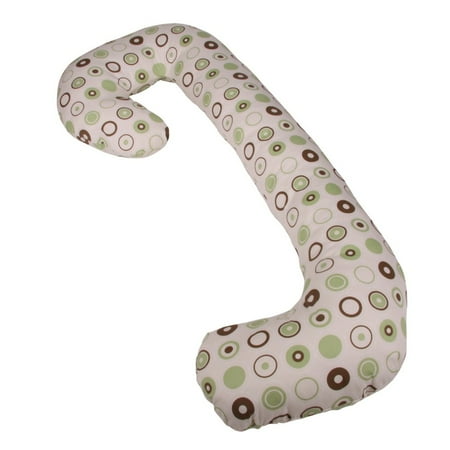 Organic Smart Snoogle Chic Replacement Cover - Green/Brown Dots
