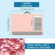 LapGear Home Office Pro Lap Desk with Cushion, Blush Pink