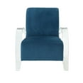 thumbnail image 2 of ACME Malyssa Accent Chair in Teal & Clear Acrylic, 2 of 6