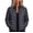 Black, variant on Women Puffer Jacket Full Zip Padded for Fall Winter