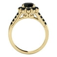thumbnail image 2 of 2 Carats Black Diamond Flower Shape Engagement Ring 10K Solid Yellow Gold, 2 of 2