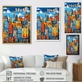 thumbnail image 4 of Designart "Pop Art Copenhagen II" Cityscapes Floater Framed Wall Art Print, 4 of 7