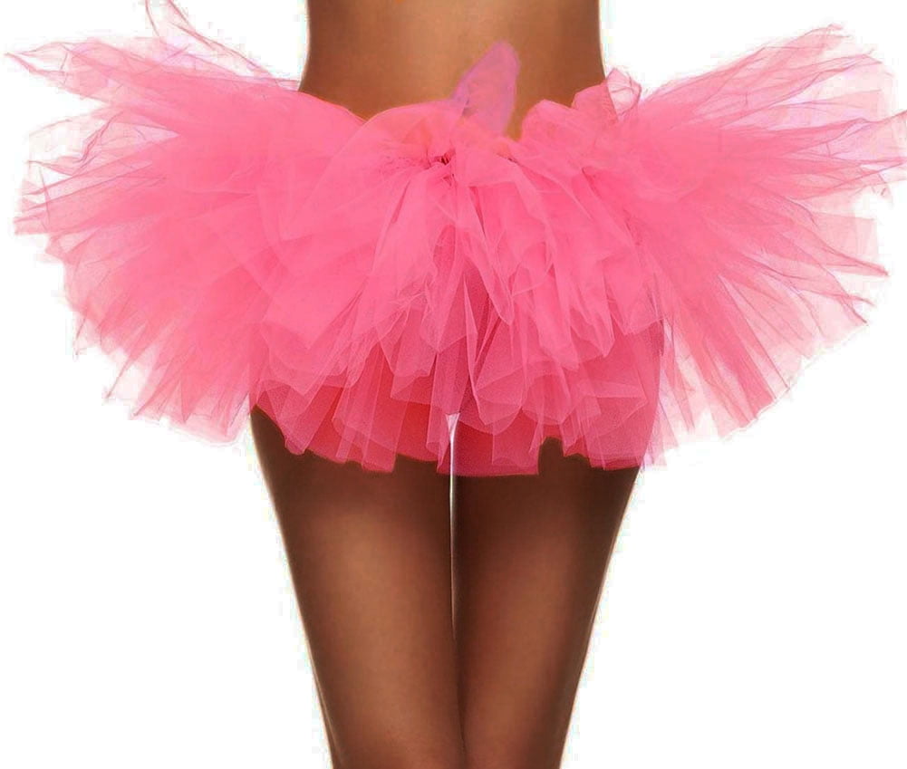 BASILICA Women's Tulle Layered Ballerina Dancer Tutu Mini Skirt, Hot