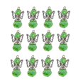 thumbnail image 2 of KLKCMS 12 Pcs Pendentif Breloques Ajourées en Alliage à Filigrane avec Perles en Verre Cristal Pendantes Vert Profond, 2 of 9