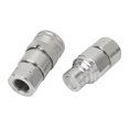 thumbnail image 1 of Quick Connect Coupler, 2PCS Safe and Stable Hydraulic Quick Coupling 5076PSI 23GPM  for Skip Steer Loader, 1 of 7