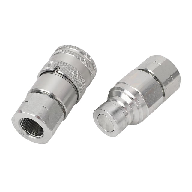 Quick Connect Coupler, 2PCS Safe and Stable Hydraulic Quick Coupling 5076PSI 23GPM for Skip Steer Loader