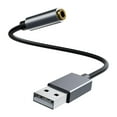 thumbnail image 2 of USB to Audio Jack Adapter Headset External Stereo in 1 USB Cable to 3.5mm Converter for Laptop Headphone PC Speaker, 2 of 10