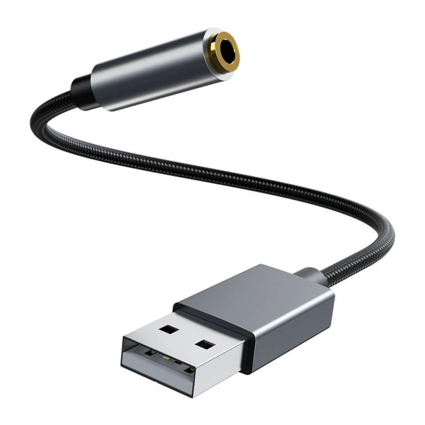 USB à 3,5 Mm Jack Audio Adaptateur USB à Adaptateur Casque pour PC 